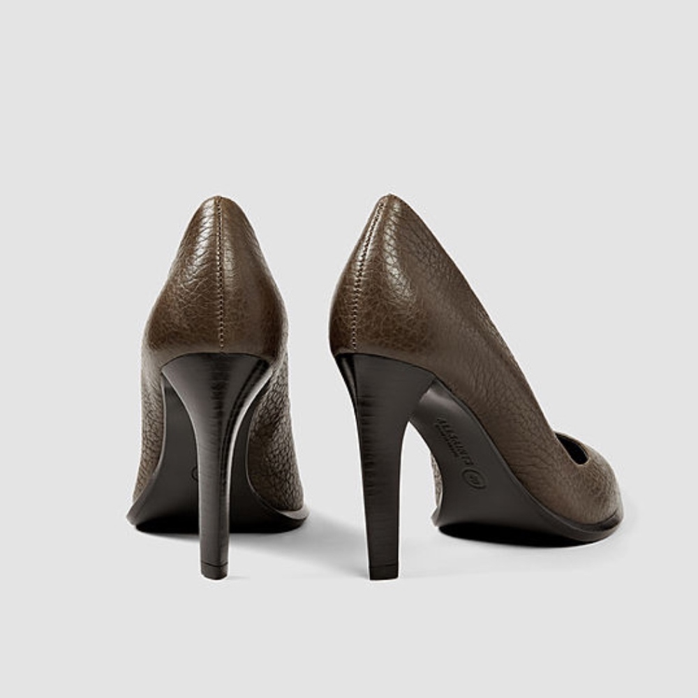 Allsaints┆traif dark khaki heel